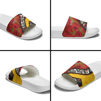 Personalised Niue ANZAC 1915-2026 Filmstrip Slide Sandals Lest We Forget 25 April LT9 - Polynesian Pride