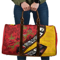 Personalised Niue ANZAC 1915-2026 Filmstrip Travel Bag Lest We Forget 25 April LT9 Gold - Polynesian Pride