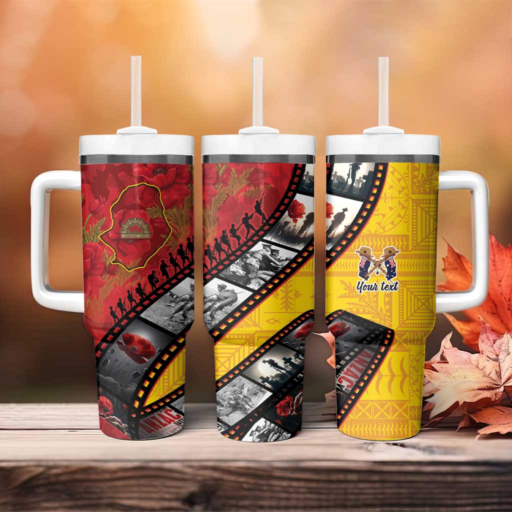 Personalised Niue ANZAC 1915-2026 Filmstrip Tumbler With Handle Lest We Forget 25 April LT9 - Polynesian Pride