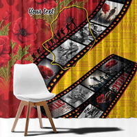 Personalised Niue ANZAC 1915-2026 Filmstrip Window Curtain Lest We Forget 25 April