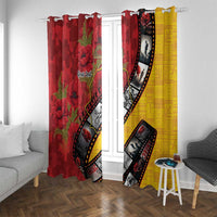Personalised Niue ANZAC 1915-2026 Filmstrip Window Curtain Lest We Forget 25 April