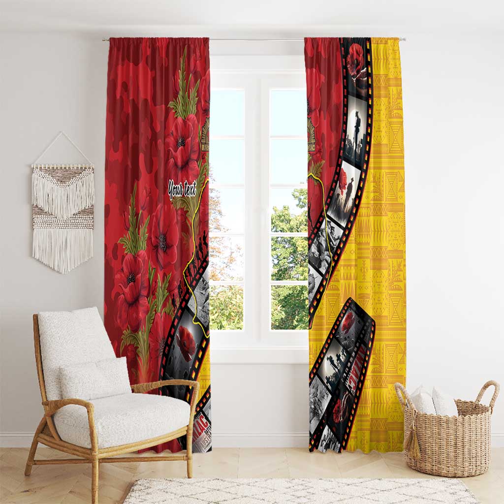 Personalised Niue ANZAC 1915-2026 Filmstrip Window Curtain Lest We Forget 25 April