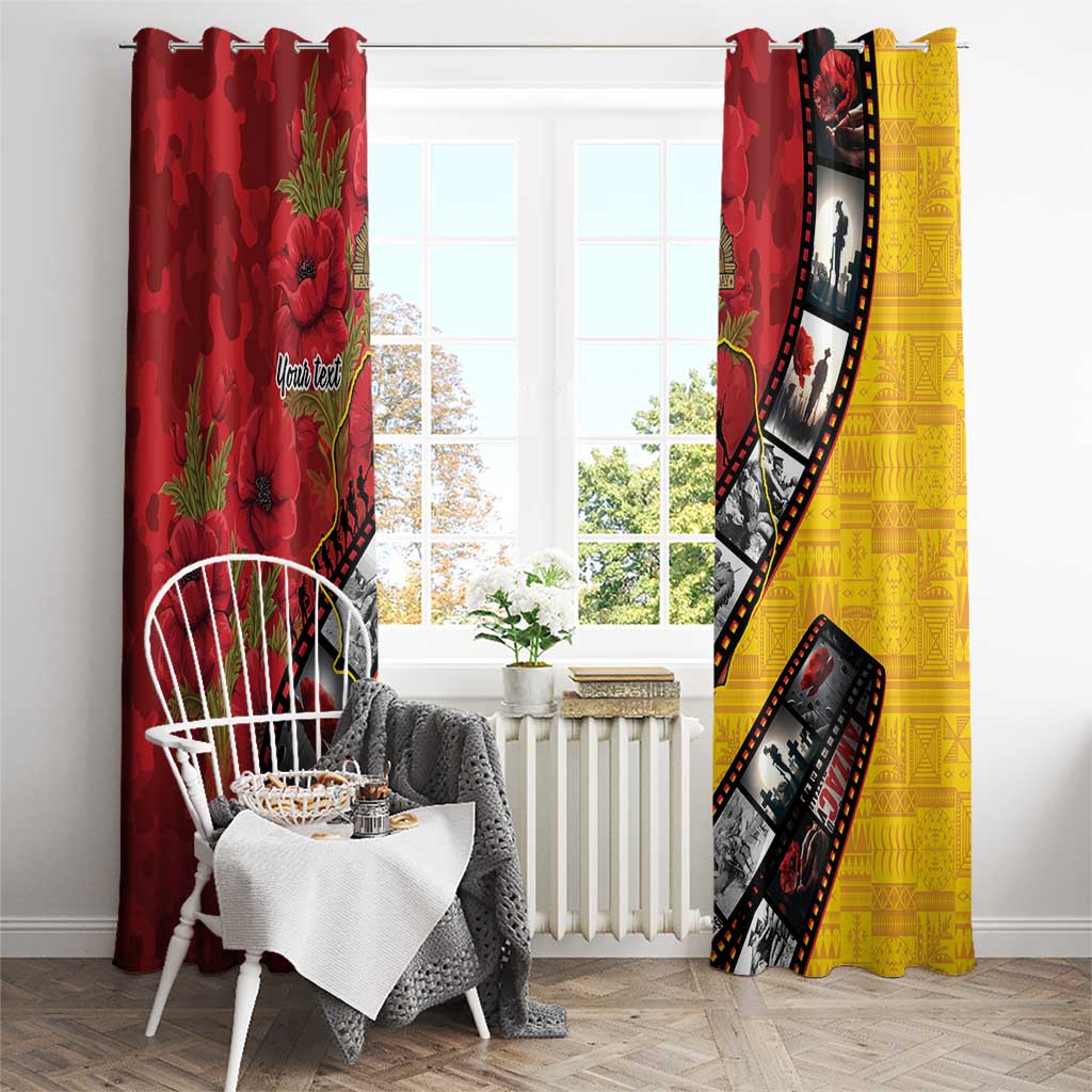Personalised Niue ANZAC 1915-2026 Filmstrip Window Curtain Lest We Forget 25 April