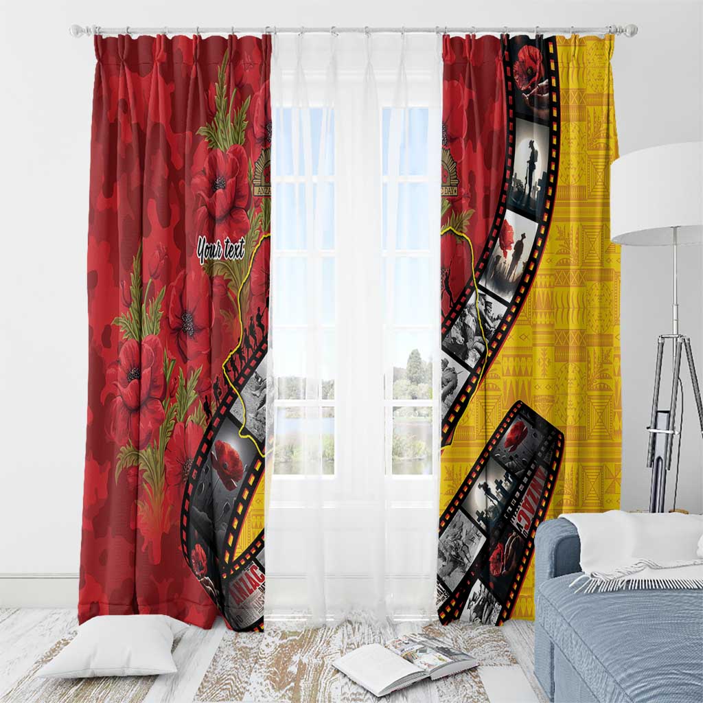 Personalised Niue ANZAC 1915-2026 Filmstrip Window Curtain Lest We Forget 25 April