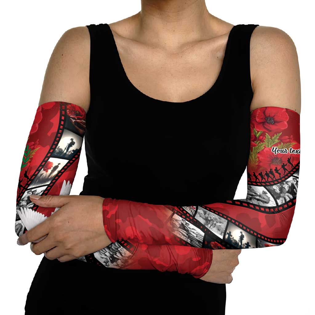 Personalised Tonga ANZAC 1915-2026 Filmstrip Arm Sleeves Lest We Forget 25 April