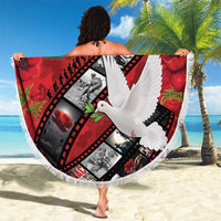 Personalised Tonga ANZAC 1915-2026 Filmstrip Beach Blanket Lest We Forget 25 April LT9 - Polynesian Pride