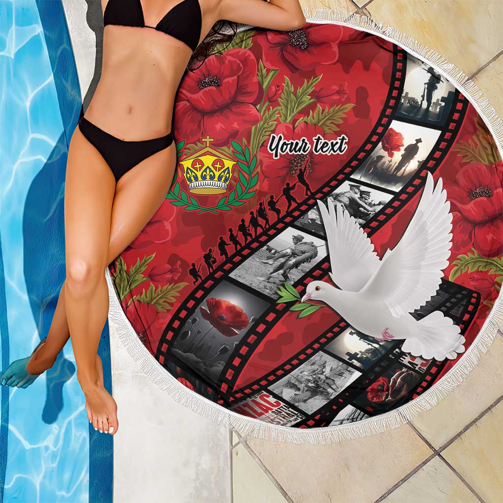 Personalised Tonga ANZAC 1915-2026 Filmstrip Beach Blanket Lest We Forget 25 April LT9 - Polynesian Pride