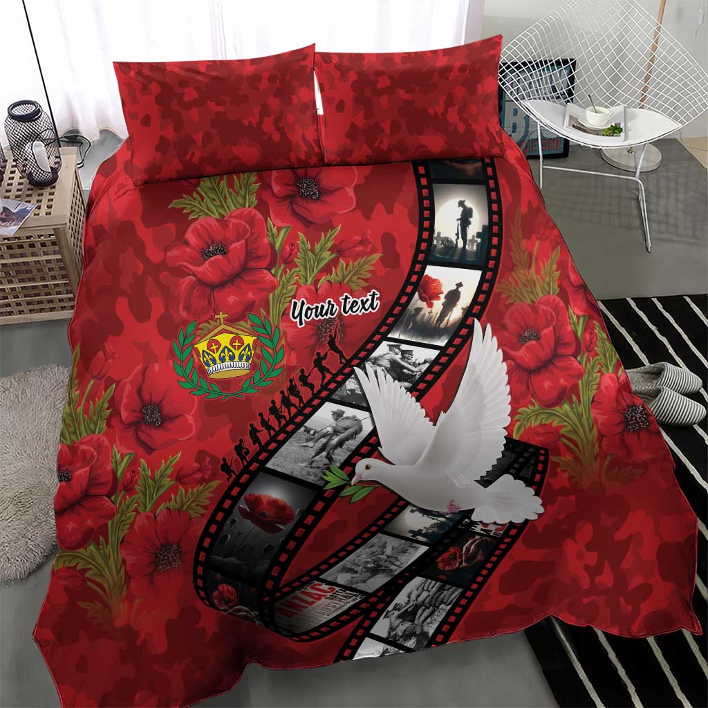 Personalised Tonga ANZAC 1915-2026 Filmstrip Bedding Set Lest We Forget 25 April LT9 - Polynesian Pride