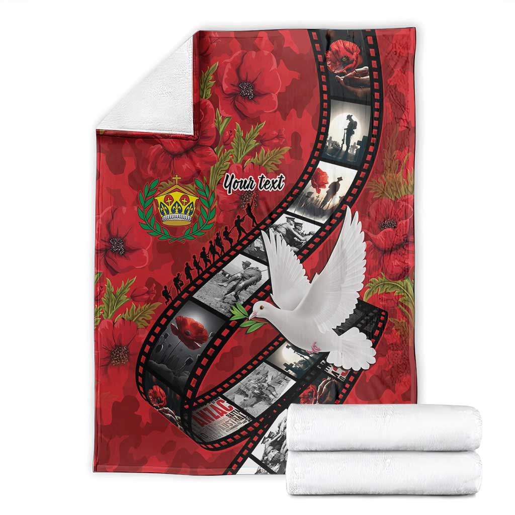 Personalised Tonga ANZAC 1915-2026 Filmstrip Blanket Lest We Forget 25 April LT9 - Polynesian Pride