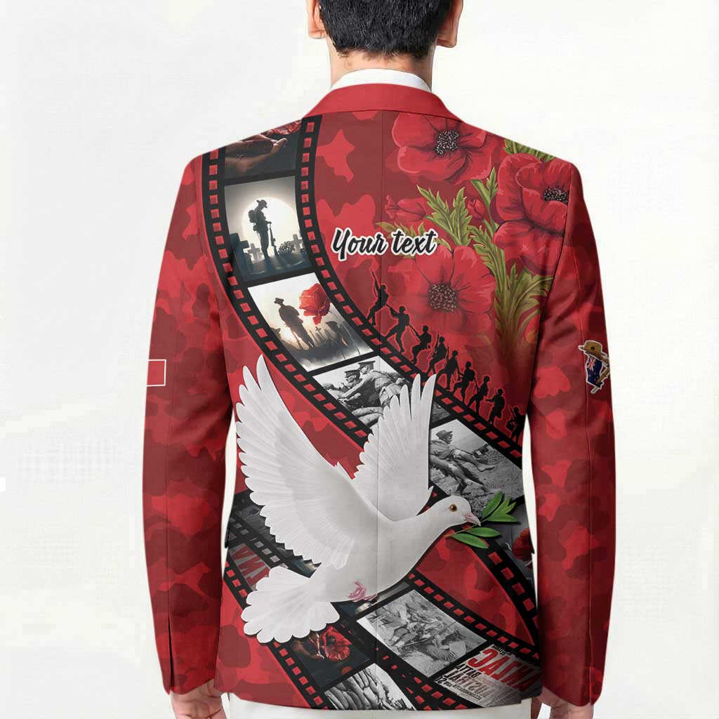 Personalised Tonga ANZAC 1915-2026 Filmstrip Blazer Lest We Forget 25 April LT9 - Polynesian Pride