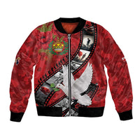 Personalised Tonga ANZAC 1915-2026 Filmstrip Bomber Jacket Lest We Forget 25 April LT9 Unisex Red - Polynesian Pride