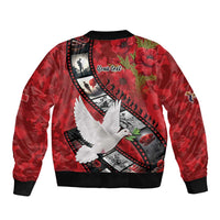 Personalised Tonga ANZAC 1915-2026 Filmstrip Bomber Jacket Lest We Forget 25 April LT9 - Polynesian Pride