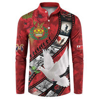 Personalised Tonga ANZAC 1915-2026 Filmstrip Button Sweatshirt Lest We Forget 25 April LT9 Red - Polynesian Pride