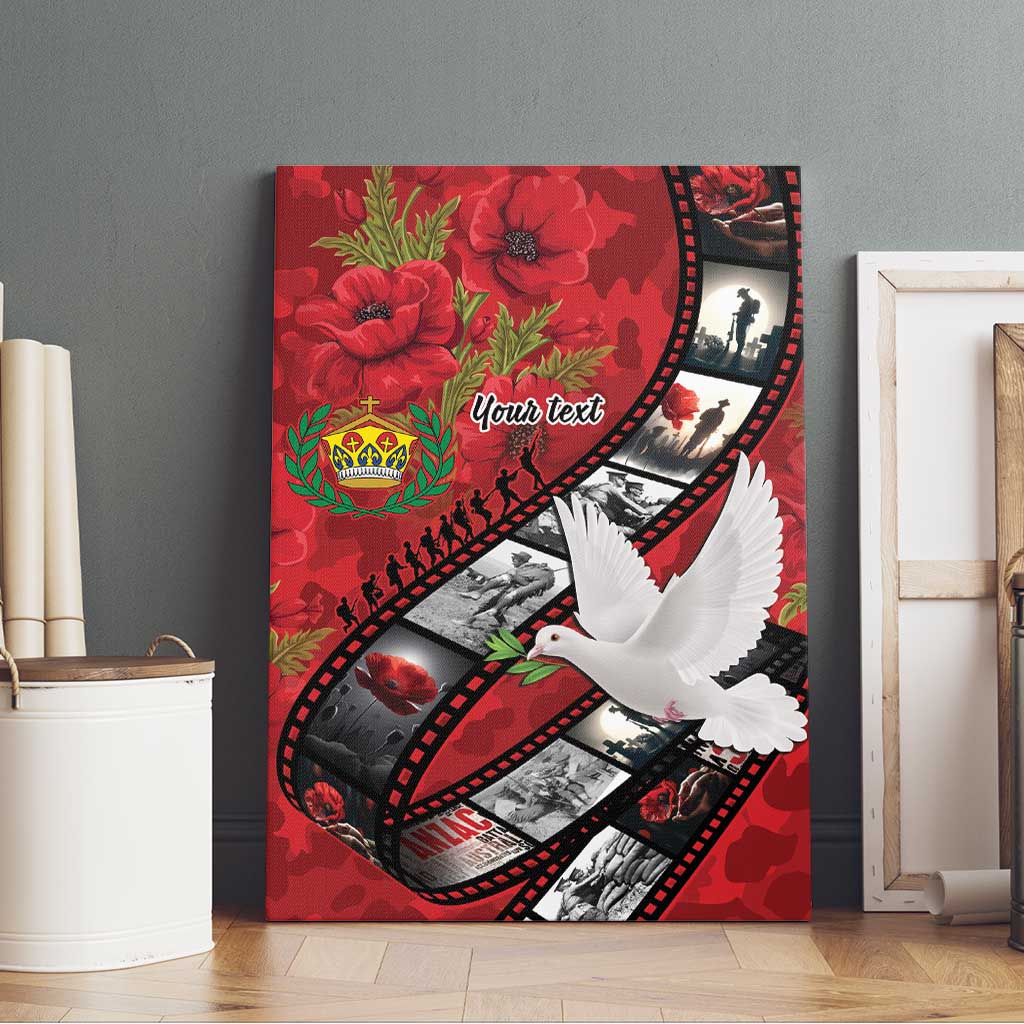 Personalised Tonga ANZAC 1915-2026 Filmstrip Canvas Wall Art Lest We Forget 25 April LT9 - Polynesian Pride