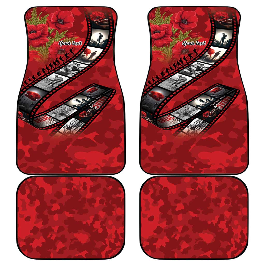 Personalised Tonga ANZAC 1915-2026 Filmstrip Car Mats Lest We Forget 25 April LT9 - Polynesian Pride