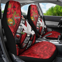 Personalised Tonga ANZAC 1915-2026 Filmstrip Car Seat Cover Lest We Forget 25 April LT9 - Polynesian Pride