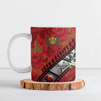 Personalised Tonga ANZAC 1915-2026 Filmstrip Ceramic Mug Lest We Forget 25 April LT9 Red - Polynesian Pride