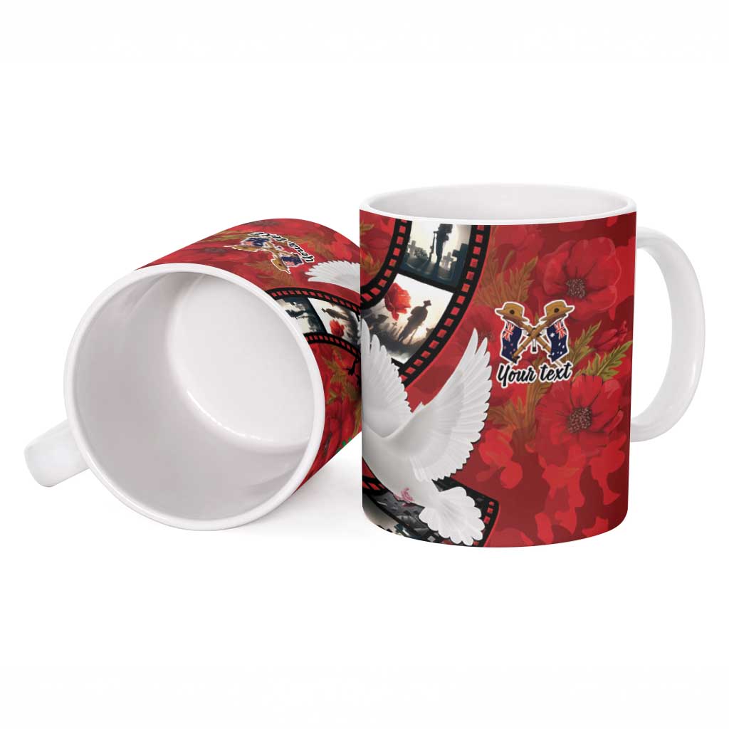 Personalised Tonga ANZAC 1915-2026 Filmstrip Ceramic Mug Lest We Forget 25 April LT9 - Polynesian Pride