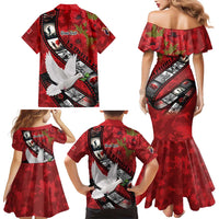 Personalised Tonga ANZAC 1915-2026 Filmstrip Family Matching Mermaid Dress and Hawaiian Shirt Lest We Forget 25 April