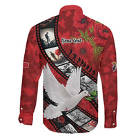 Personalised Tonga ANZAC 1915-2026 Filmstrip Family Matching Off Shoulder Maxi Dress and Hawaiian Shirt Lest We Forget 25 April