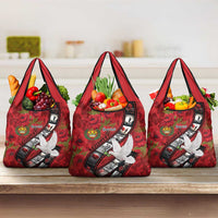 Personalised Tonga ANZAC 1915-2026 Filmstrip Grocery Bag Lest We Forget 25 April LT9 3-pack One Size Red - Polynesian Pride