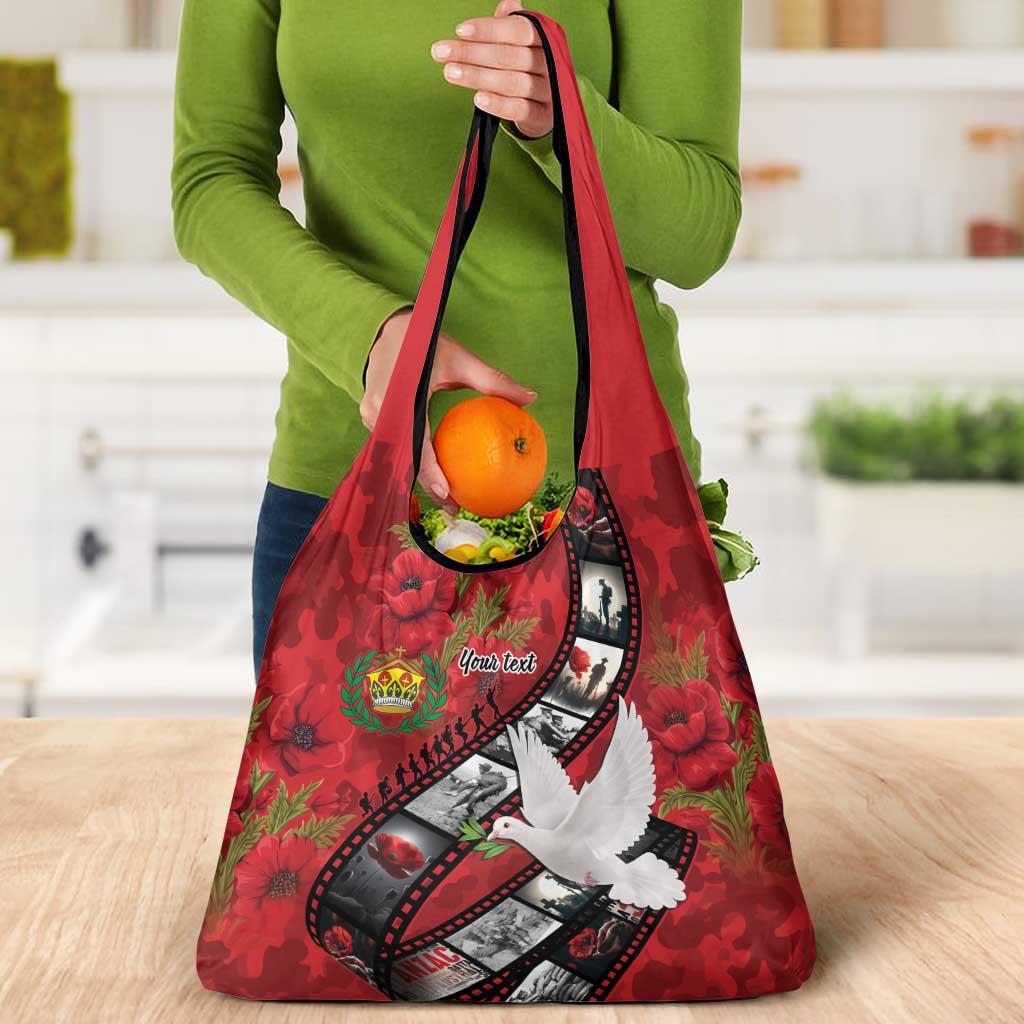 Personalised Tonga ANZAC 1915-2026 Filmstrip Grocery Bag Lest We Forget 25 April LT9 - Polynesian Pride