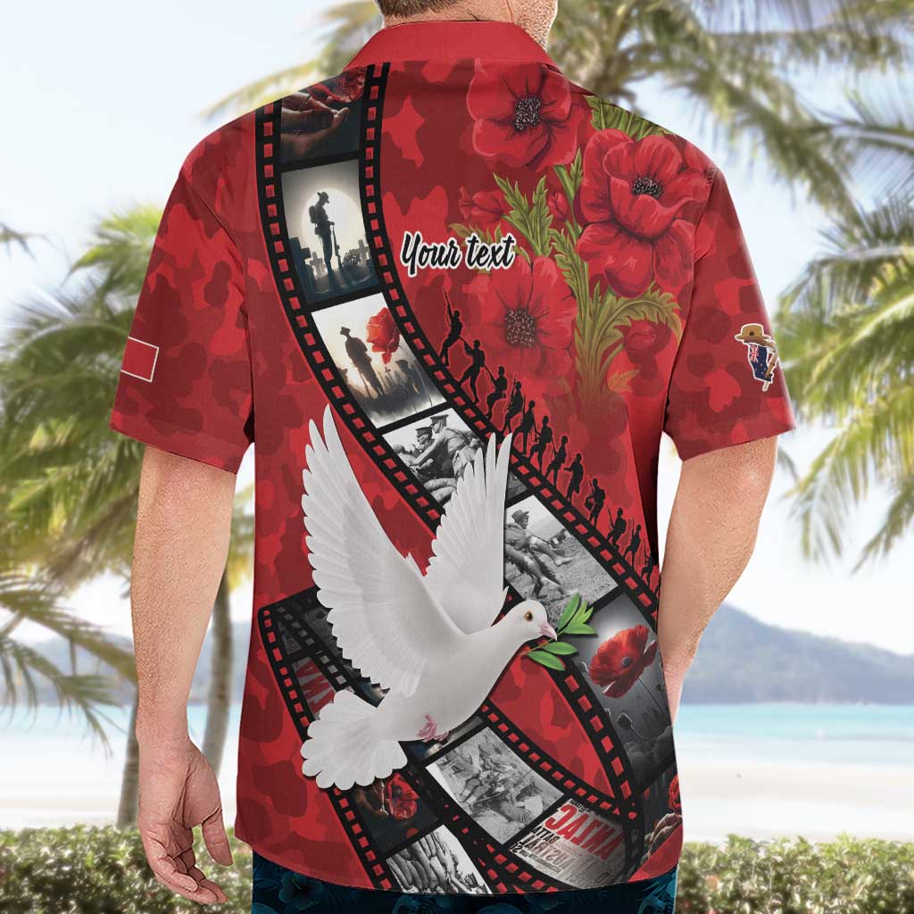 Personalised Tonga ANZAC 1915-2026 Filmstrip Hawaiian Shirt Lest We Forget 25 April