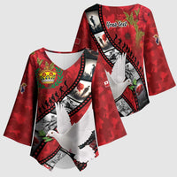 Personalised Tonga ANZAC 1915-2026 Filmstrip Kimono Sleeve Blouse Lest We Forget 25 April LT9 - Polynesian Pride