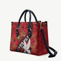 Personalised Tonga ANZAC 1915-2026 Filmstrip Leather Bag Lest We Forget 25 April LT9 Red - Polynesian Pride