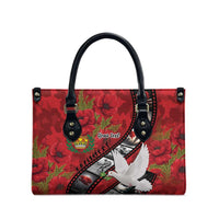 Personalised Tonga ANZAC 1915-2026 Filmstrip Leather Bag Lest We Forget 25 April LT9 - Polynesian Pride