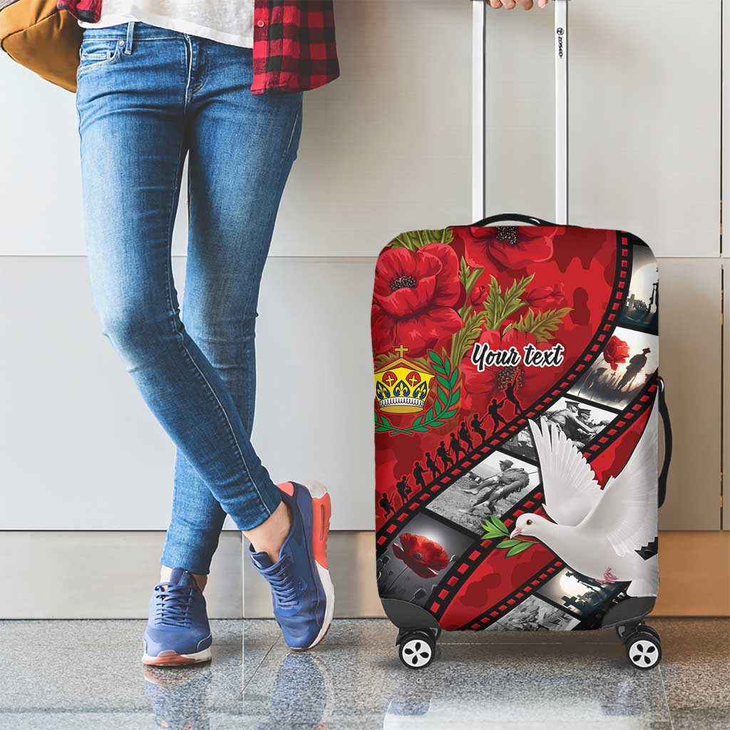 Personalised Tonga ANZAC 1915-2026 Filmstrip Luggage Cover Lest We Forget 25 April LT9 - Polynesian Pride
