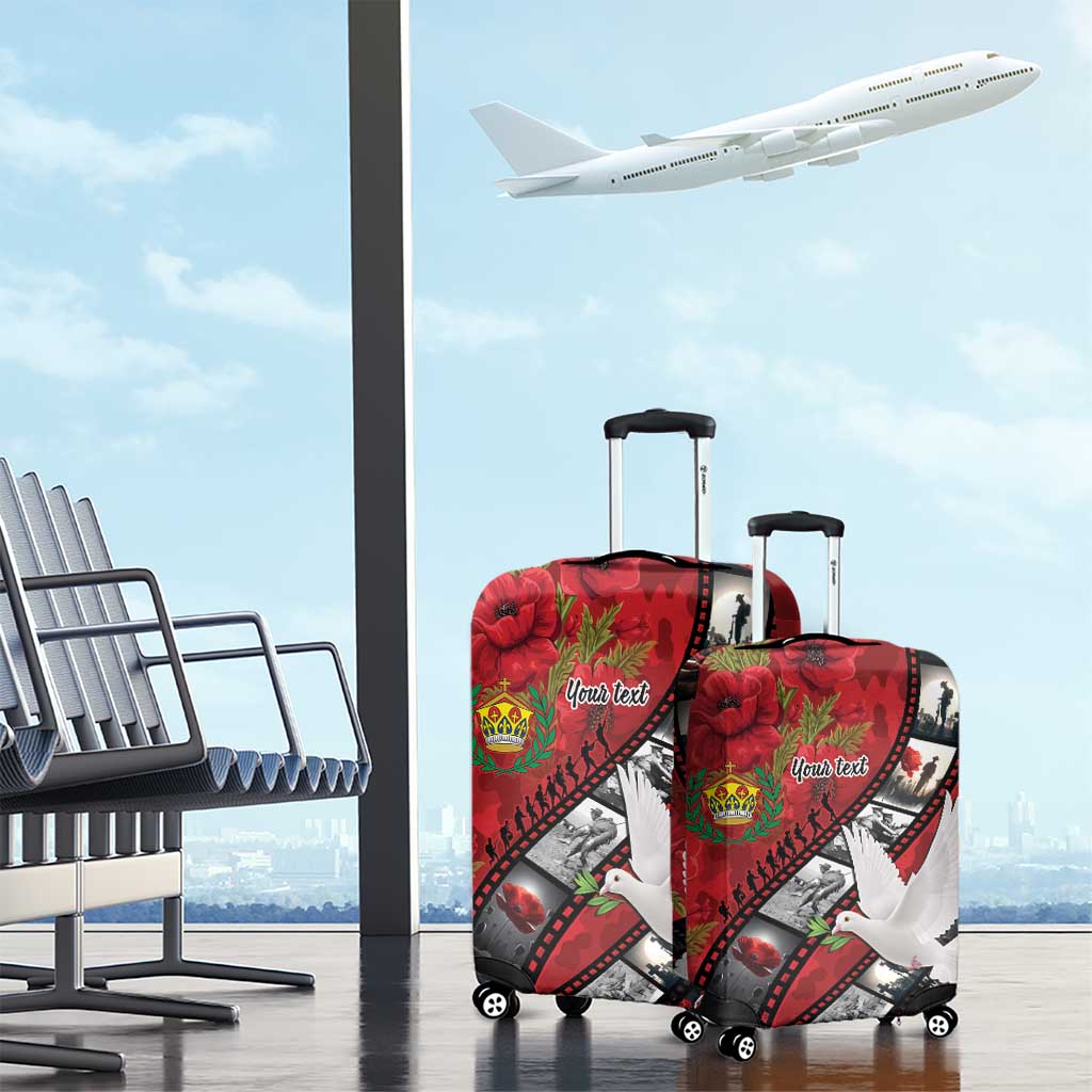 Personalised Tonga ANZAC 1915-2026 Filmstrip Luggage Cover Lest We Forget 25 April LT9 - Polynesian Pride