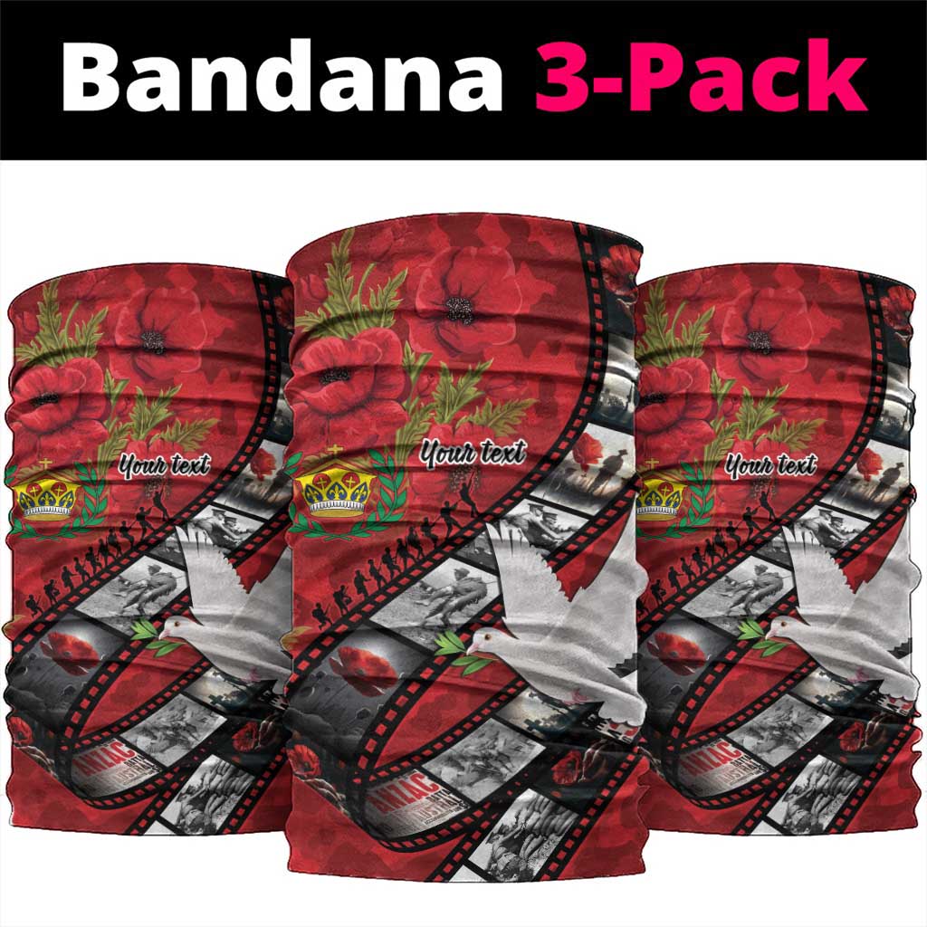 Personalised Tonga ANZAC 1915-2026 Filmstrip Neck Gaiter Lest We Forget 25 April LT9 package One Size: 25*50cm Red - Polynesian Pride
