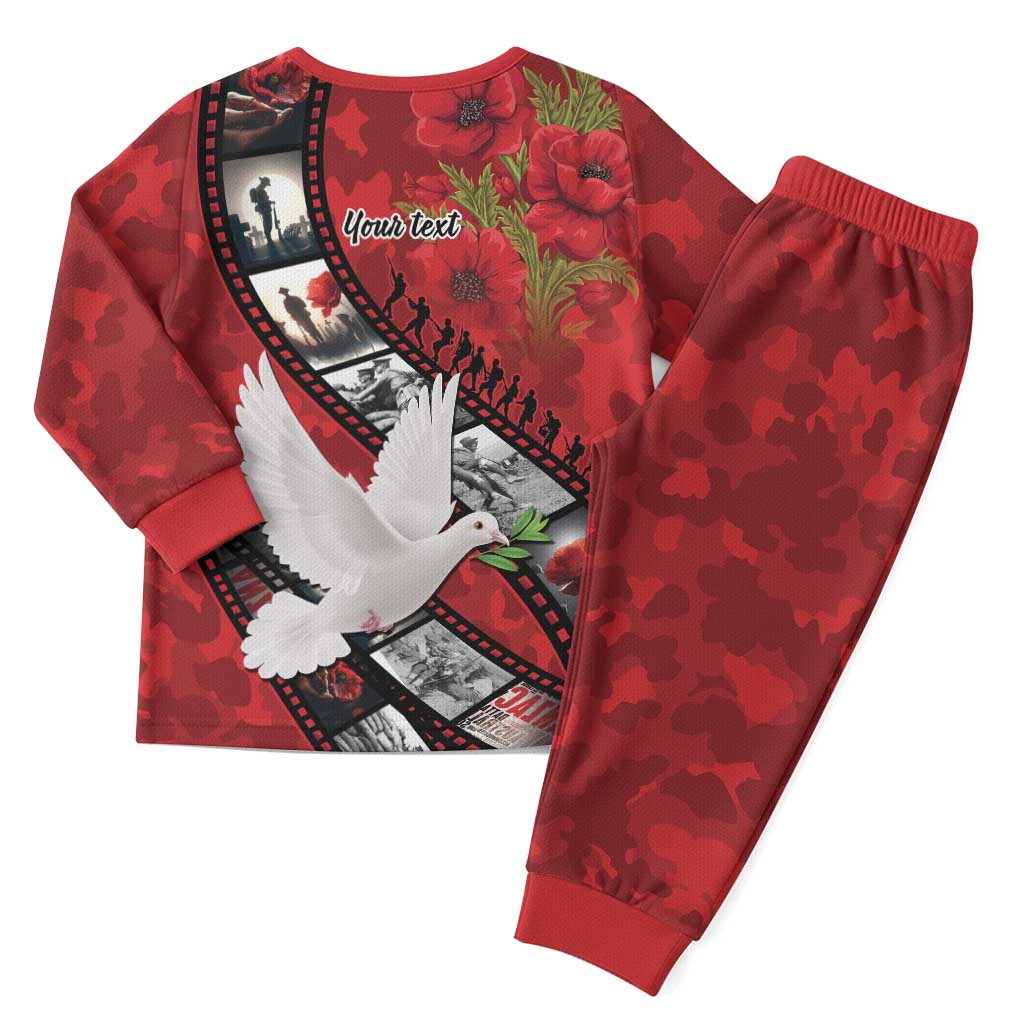 Personalised Tonga ANZAC 1915-2026 Filmstrip Pajama Set Lest We Forget 25 April LT9 - Polynesian Pride