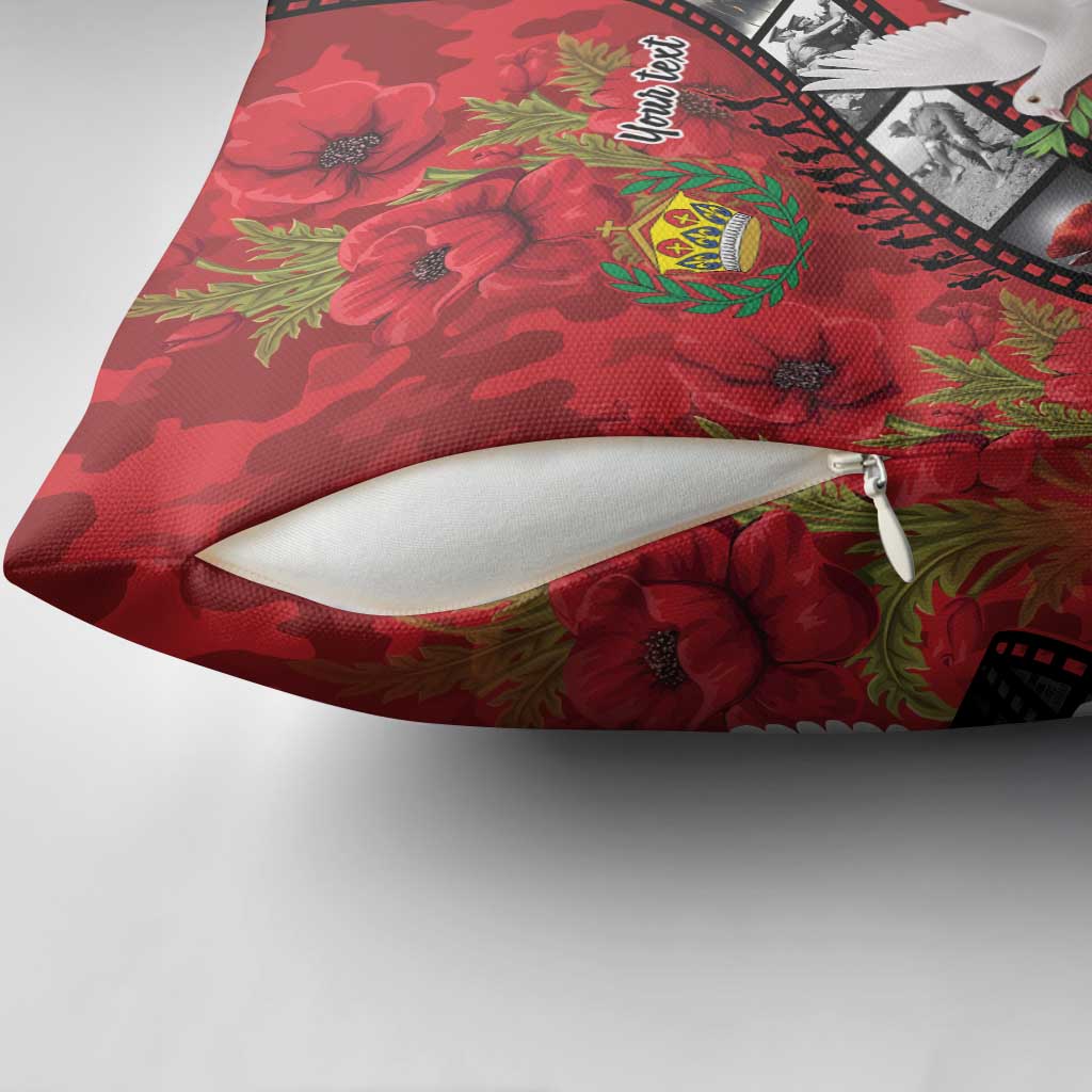 Personalised Tonga ANZAC 1915-2026 Filmstrip Pillow Cover Lest We Forget 25 April LT9 - Polynesian Pride