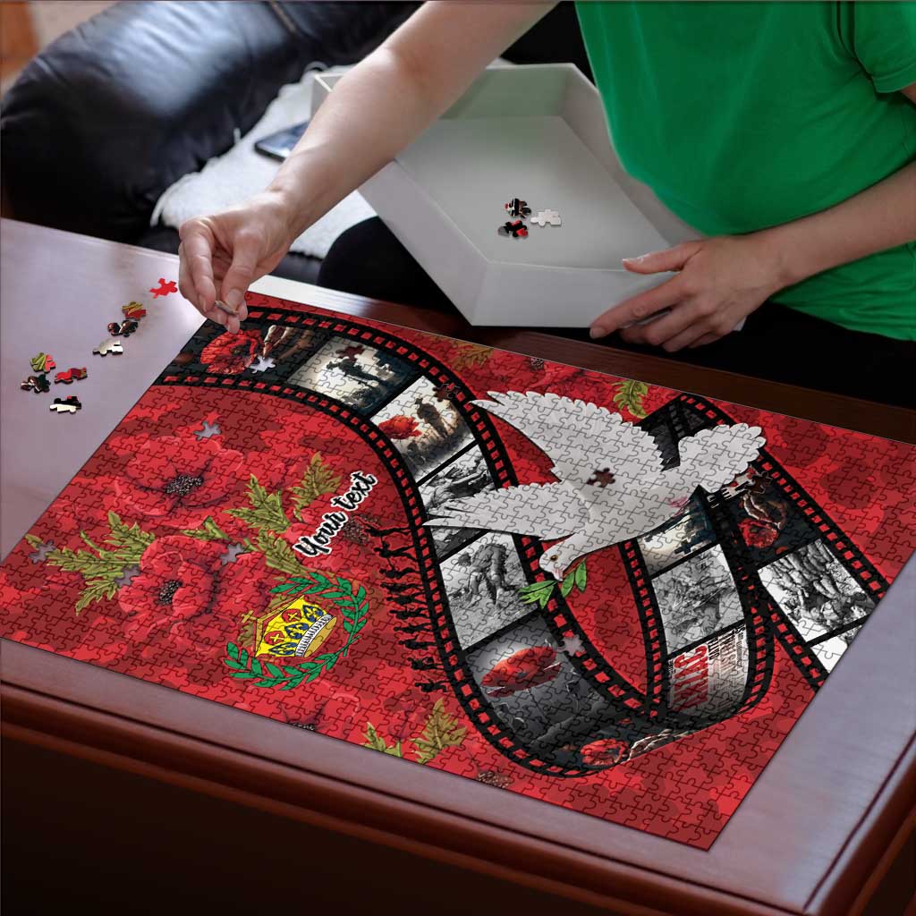 Personalised Tonga ANZAC 1915-2026 Filmstrip Puzzle Lest We Forget 25 April LT9 - Polynesian Pride