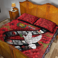 Personalised Tonga ANZAC 1915-2026 Filmstrip Quilt Bed Set Lest We Forget 25 April LT9 - Polynesian Pride