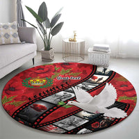 Personalised Tonga ANZAC 1915-2026 Filmstrip Round Carpet Lest We Forget 25 April LT9 - Polynesian Pride