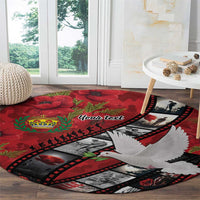 Personalised Tonga ANZAC 1915-2026 Filmstrip Round Carpet Lest We Forget 25 April LT9 - Polynesian Pride