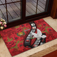 Personalised Tonga ANZAC 1915-2026 Filmstrip Rubber Doormat Lest We Forget 25 April LT9 - Polynesian Pride