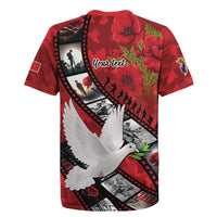 Personalised Tonga ANZAC 1915-2026 Filmstrip Rugby Jersey Lest We Forget 25 April LT9 - Polynesian Pride