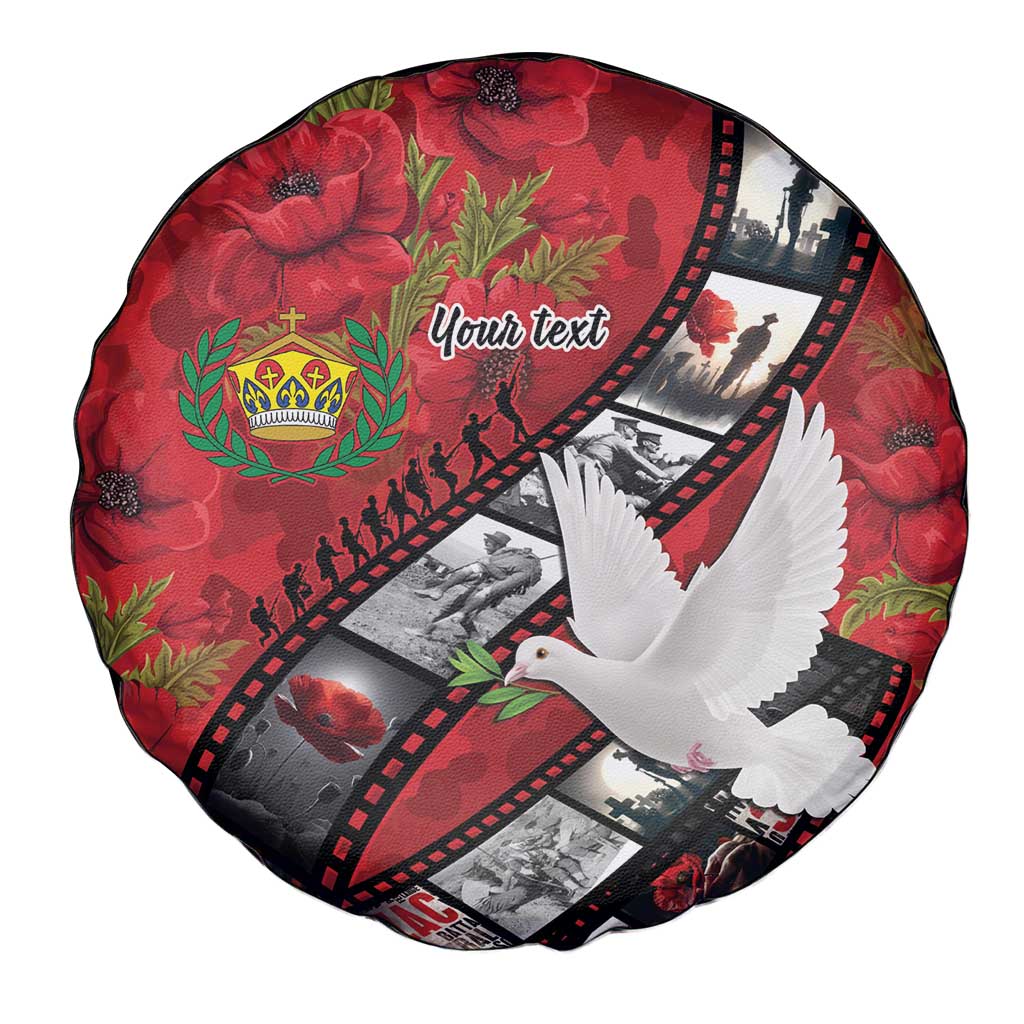 Personalised Tonga ANZAC 1915-2026 Filmstrip Spare Tire Cover Lest We Forget 25 April LT9 - Polynesian Pride