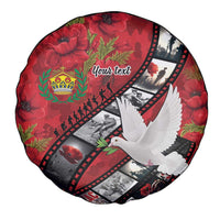 Personalised Tonga ANZAC 1915-2026 Filmstrip Spare Tire Cover Lest We Forget 25 April LT9 - Polynesian Pride