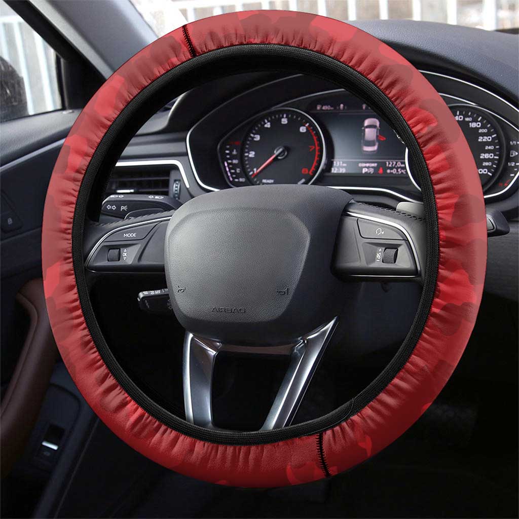 Tonga ANZAC 1915-2026 Filmstrip Steering Wheel Cover Lest We Forget 25 April LT9 - Polynesian Pride