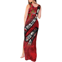 Personalised Tonga ANZAC 1915-2026 Filmstrip Tank Maxi Dress Lest We Forget 25 April LT9 - Polynesian Pride
