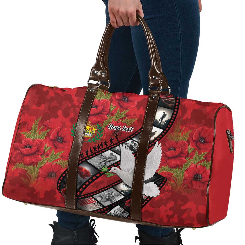 Personalised Tonga ANZAC 1915-2026 Filmstrip Travel Bag Lest We Forget 25 April LT9 - Polynesian Pride