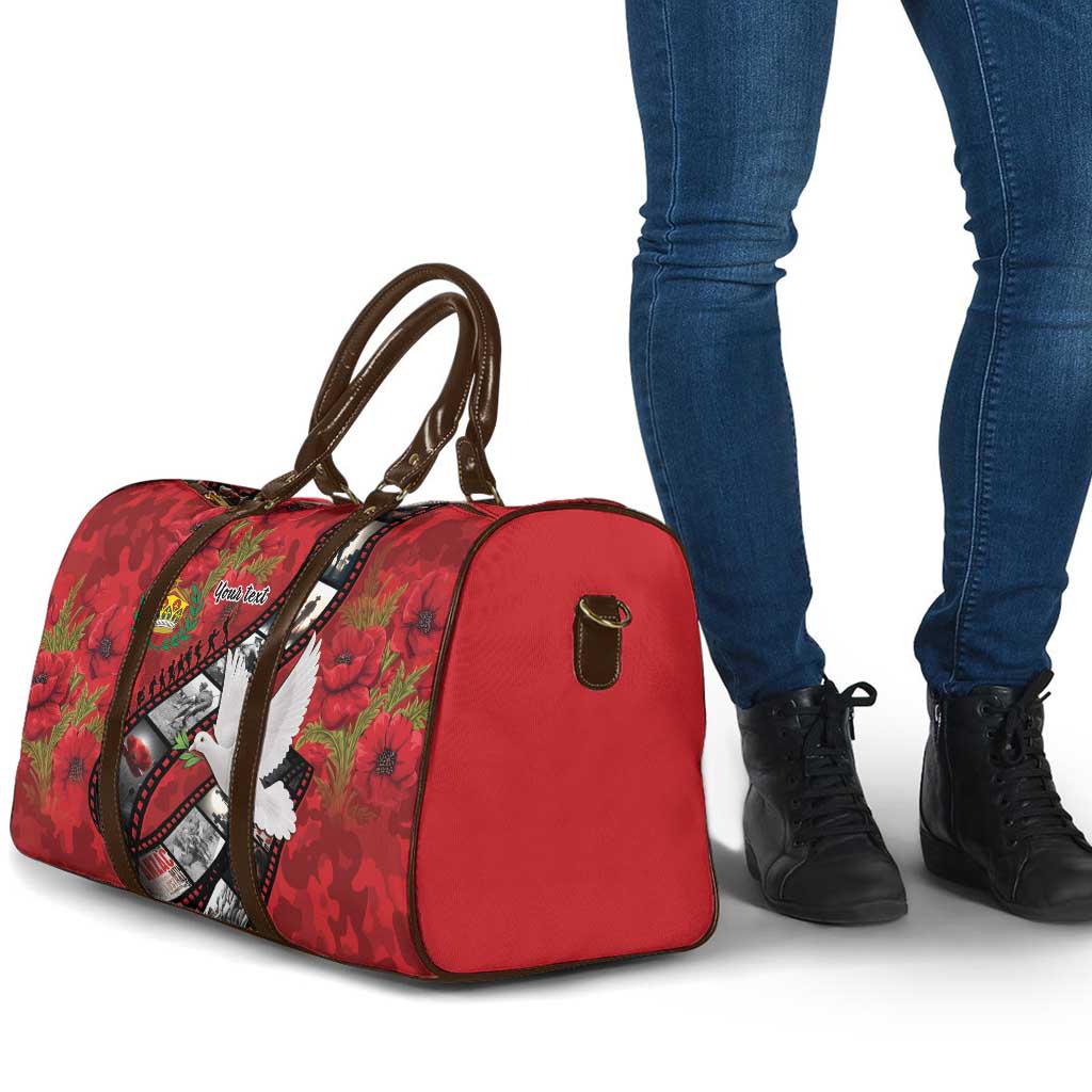 Personalised Tonga ANZAC 1915-2026 Filmstrip Travel Bag Lest We Forget 25 April LT9 - Polynesian Pride