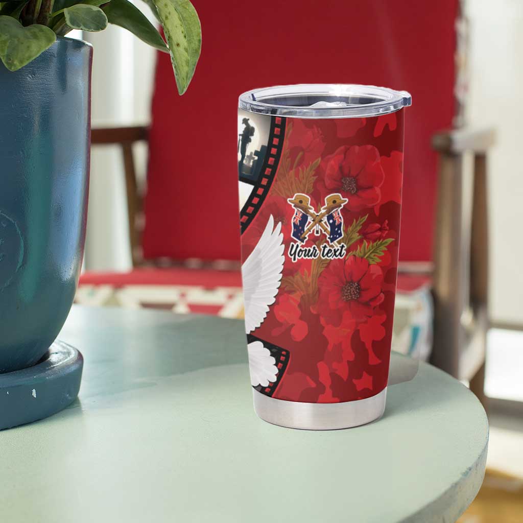 Personalised Tonga ANZAC 1915-2026 Filmstrip Tumbler Cup Lest We Forget 25 April LT9 - Polynesian Pride