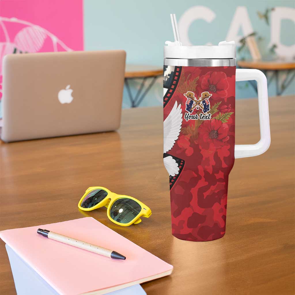 Personalised Tonga ANZAC 1915-2026 Filmstrip Tumbler With Handle Lest We Forget 25 April LT9 - Polynesian Pride
