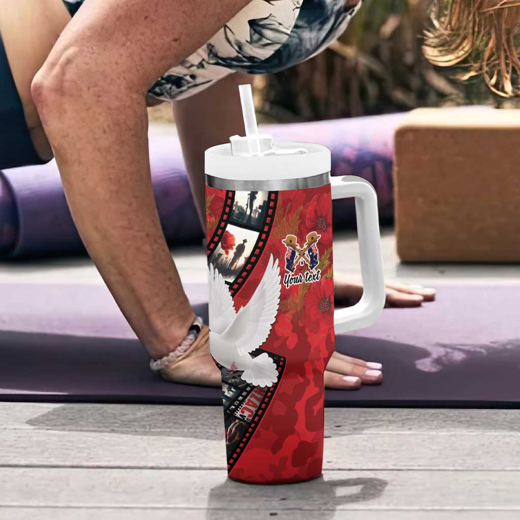 Personalised Tonga ANZAC 1915-2026 Filmstrip Tumbler With Handle Lest We Forget 25 April LT9 - Polynesian Pride